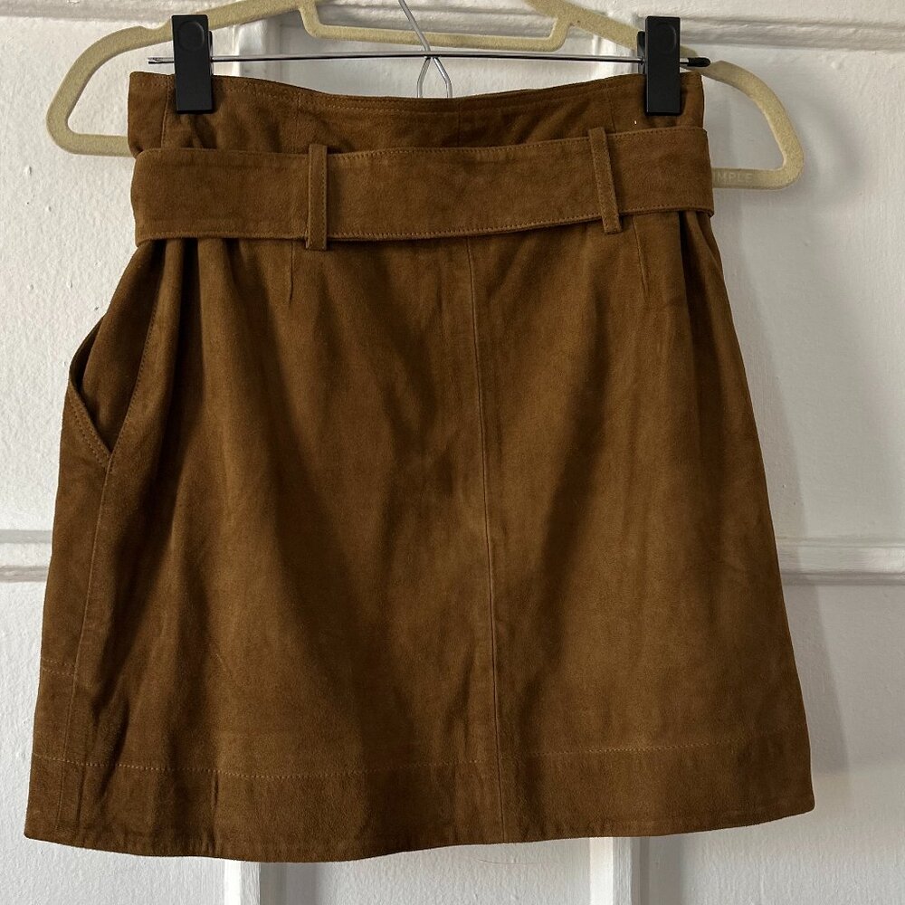 NWOT Sezane Leandra Skirt -- Taupe Suede, Size 34 (US 2) - Picture 3 of 10